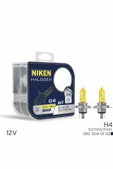 Niken Yellow 12V 55W H4 Halojen Sarı Işık Ampul 2800K 1550 Lumen