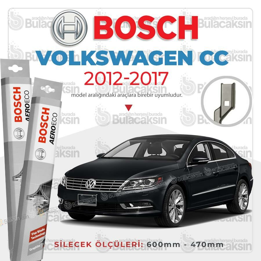 Volkswagen CC Muz Silecek Takımı (2012-2017) Bosch Aeroeco