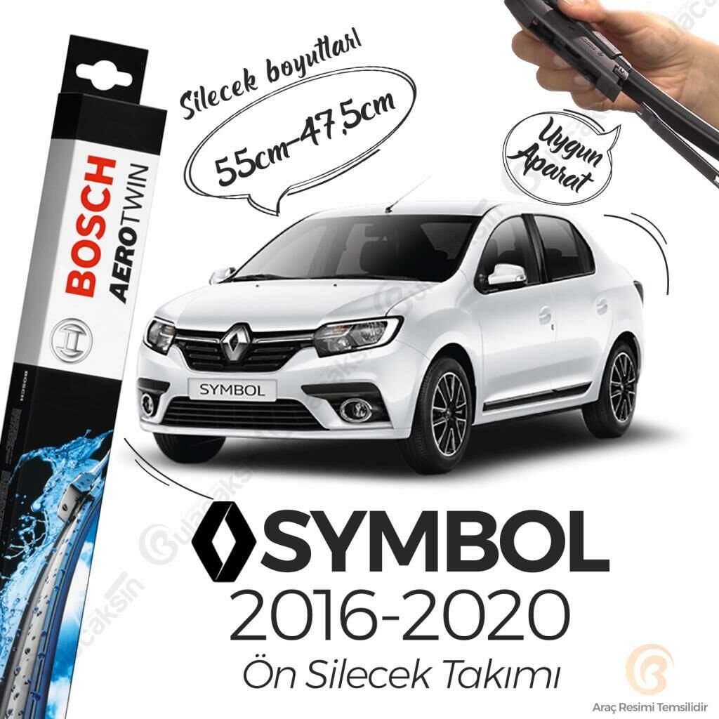 Renault Symbol Muz Silecek Takımı (2016-2020) Bosch Aerotwin