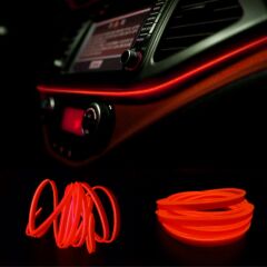 Araç İçi Torpido Ledi - İp Led - Neon Led - Şerit Led / KIRMIZI