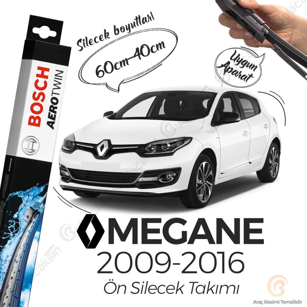 Bosch Aerotwin Muz Silecek Takımı Renault Megane 3 2009-2016 ile uyumlu