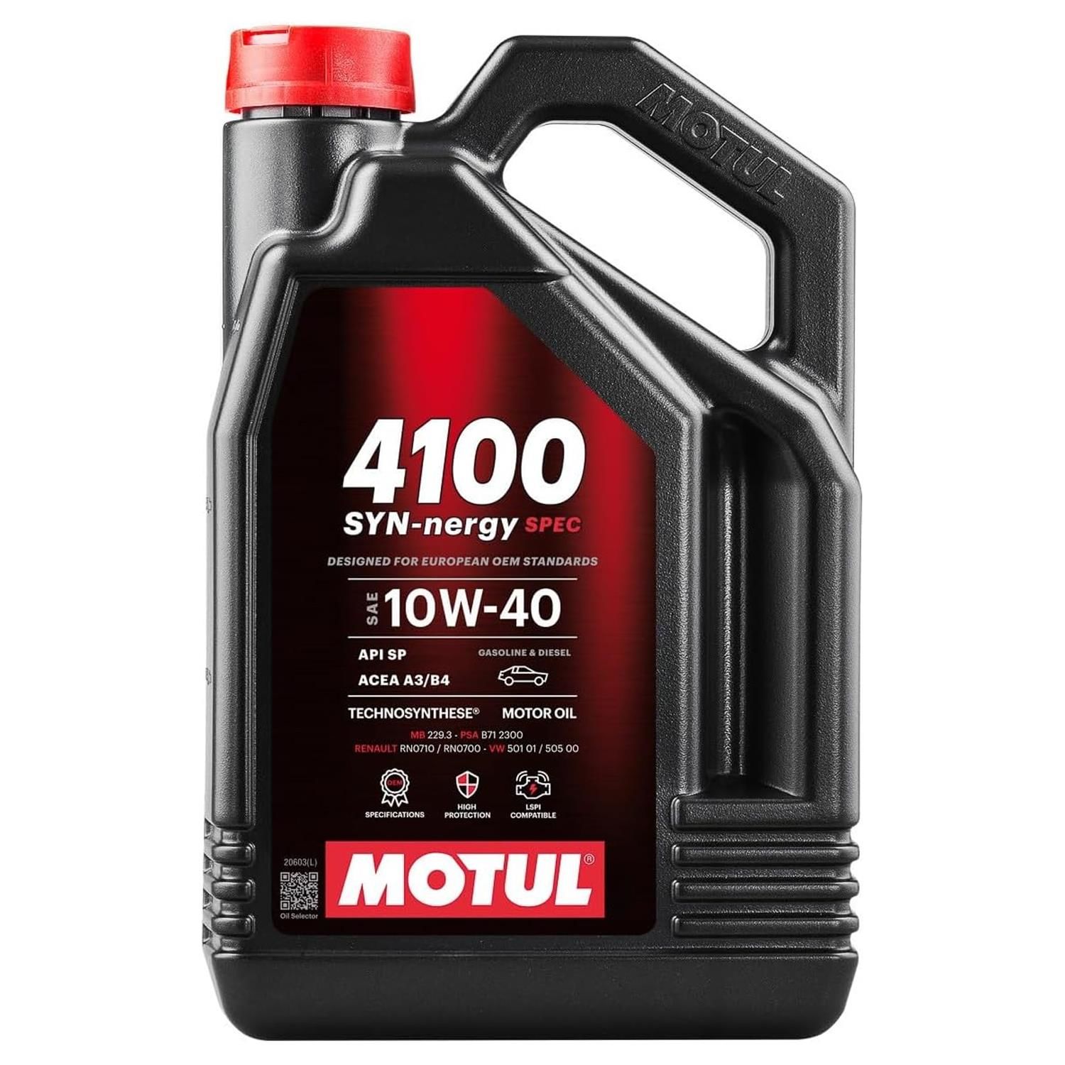Motul 4100 Syn-nergy SPEC 10W-40 4 Litre %100 Sentetik (6100)