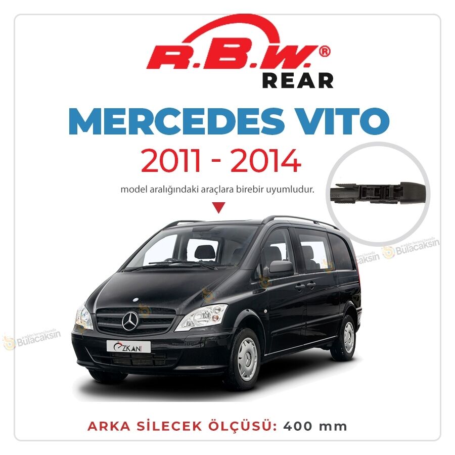 RBW Arka Silecek Mercedes Vito 2011-2014 ile uyumlu