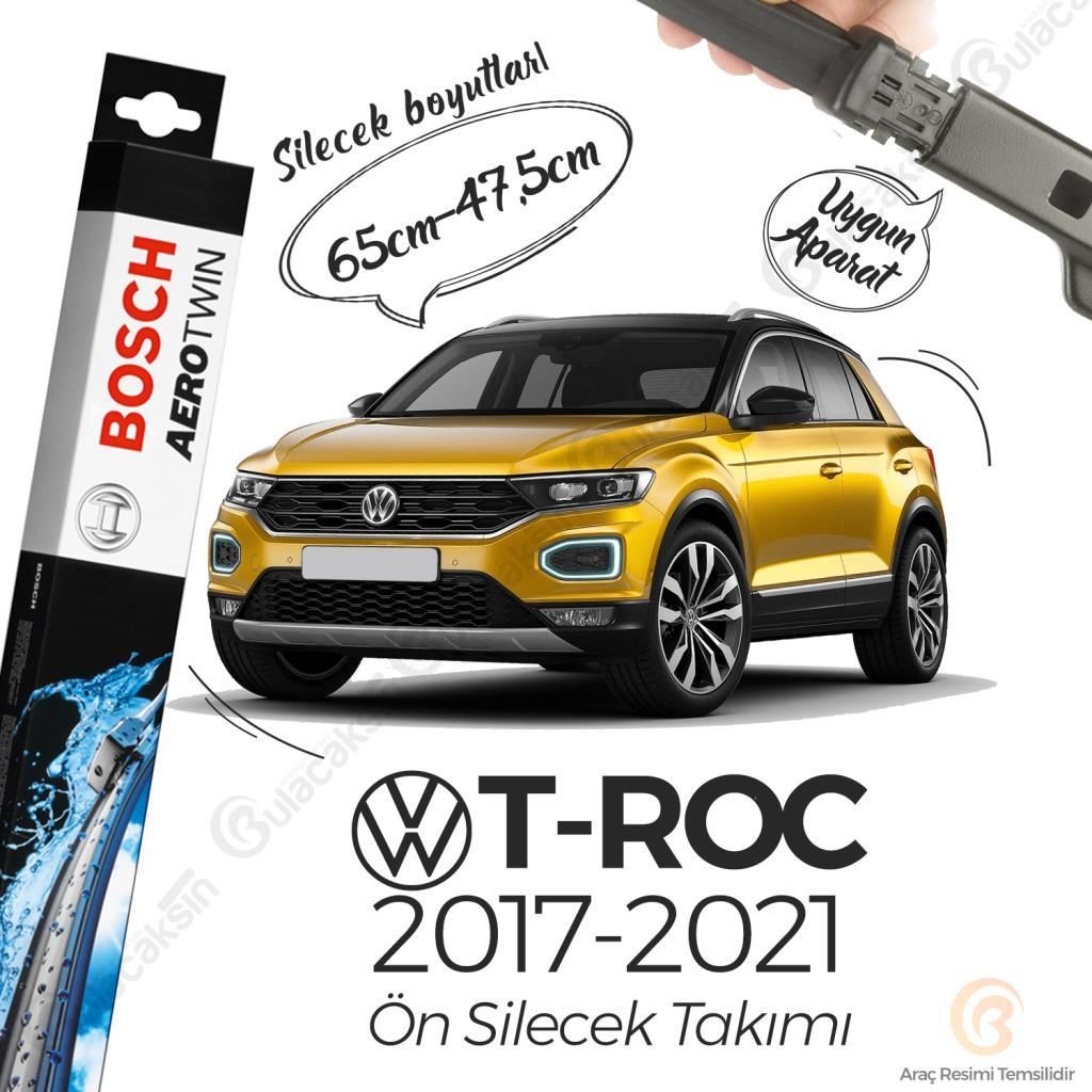 Bosch Aerotwin Muz Silecek Takımı Volkswagen T-ROC 2017-2019 ile uyumlu