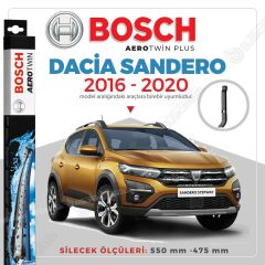 Bosch Aerotwin Muz Silecek Takımı Dacia Sandero 2016-2020 ile uyumlu