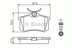 Vw Golf 5 Arka Fren Balatası 1.6 Fsi 115 Hp 2004-2009 Bosch