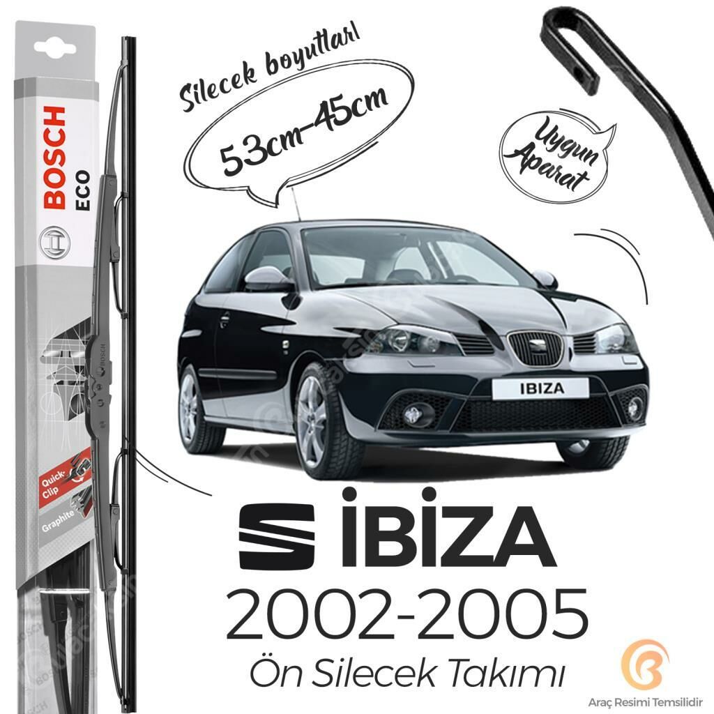 Bosch Eco Ön Silecek Takımı Seat İbiza 2002 -2005 ile uyumlu