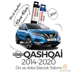 Nissan Qashqai Ön ve Arka Silecek Seti (2014 - 2020) Bosch Aerotwin