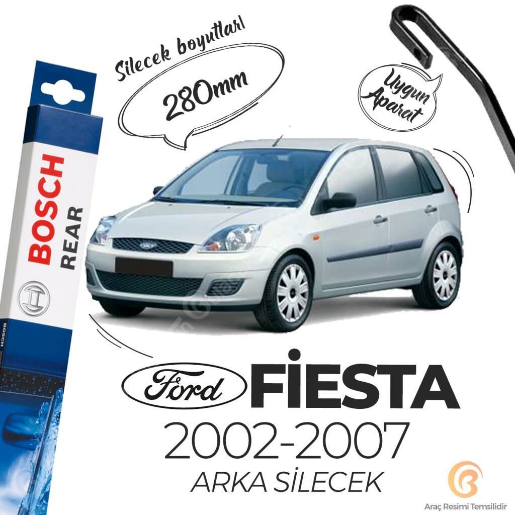 Bosch Rear Arka Silecek Ford Fiesta 2002-2007 ile uyumlu