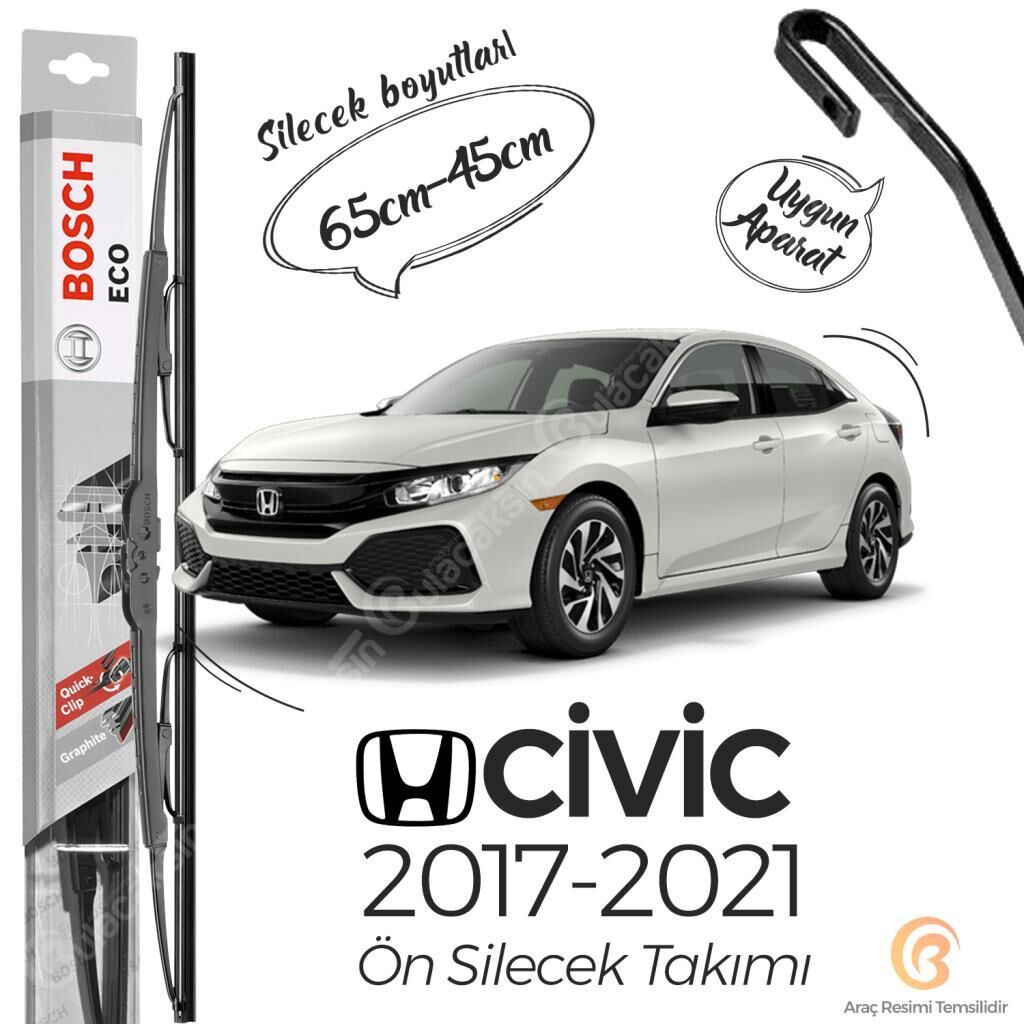 Bosch Eco Ön Silecek Takımı Honda Civic FC5 2017 -2021 ile uyumlu