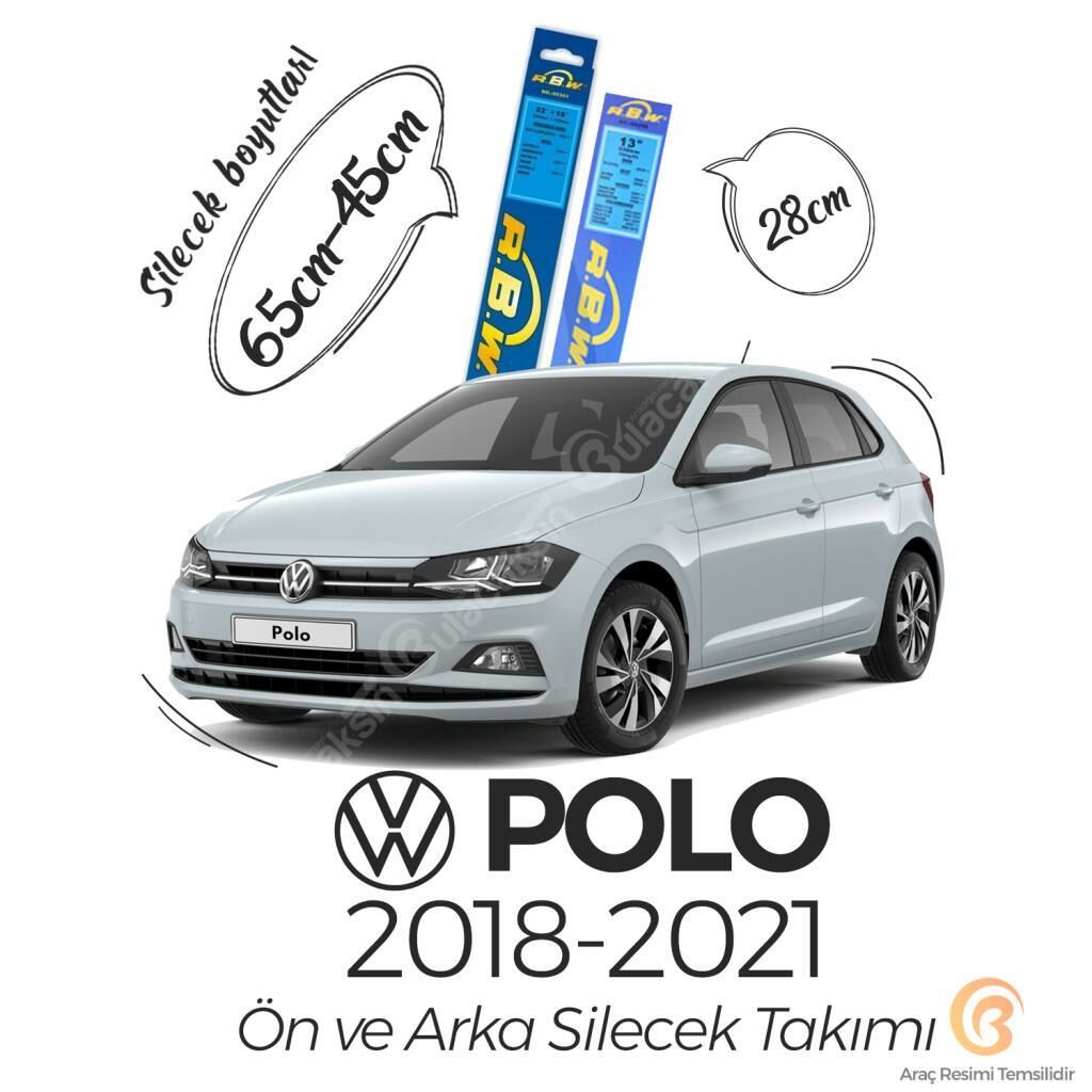 RBW Ön ve Arka Silecek Seti Volkswagen Polo 2018-2021 ile uyumlu