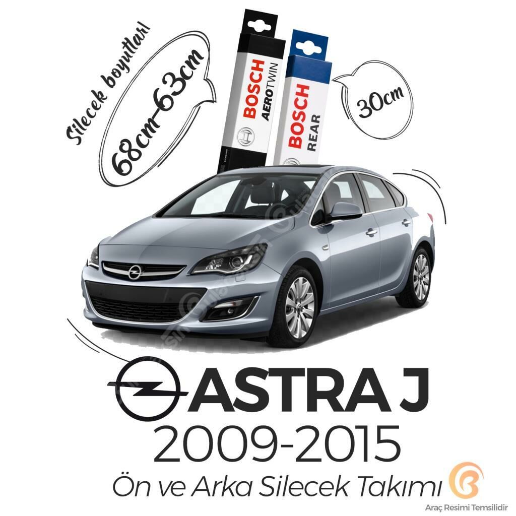 Bosch Aerotwin Ön-Arka Silecek Takımı Opel Astra J 2009 - 2015 ile uyumlu