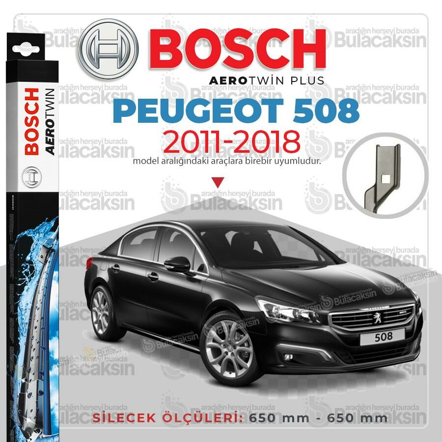 Bosch Aerotwin Muz Silecek Takımı Peugeot 508 2011-2017 ile uyumlu