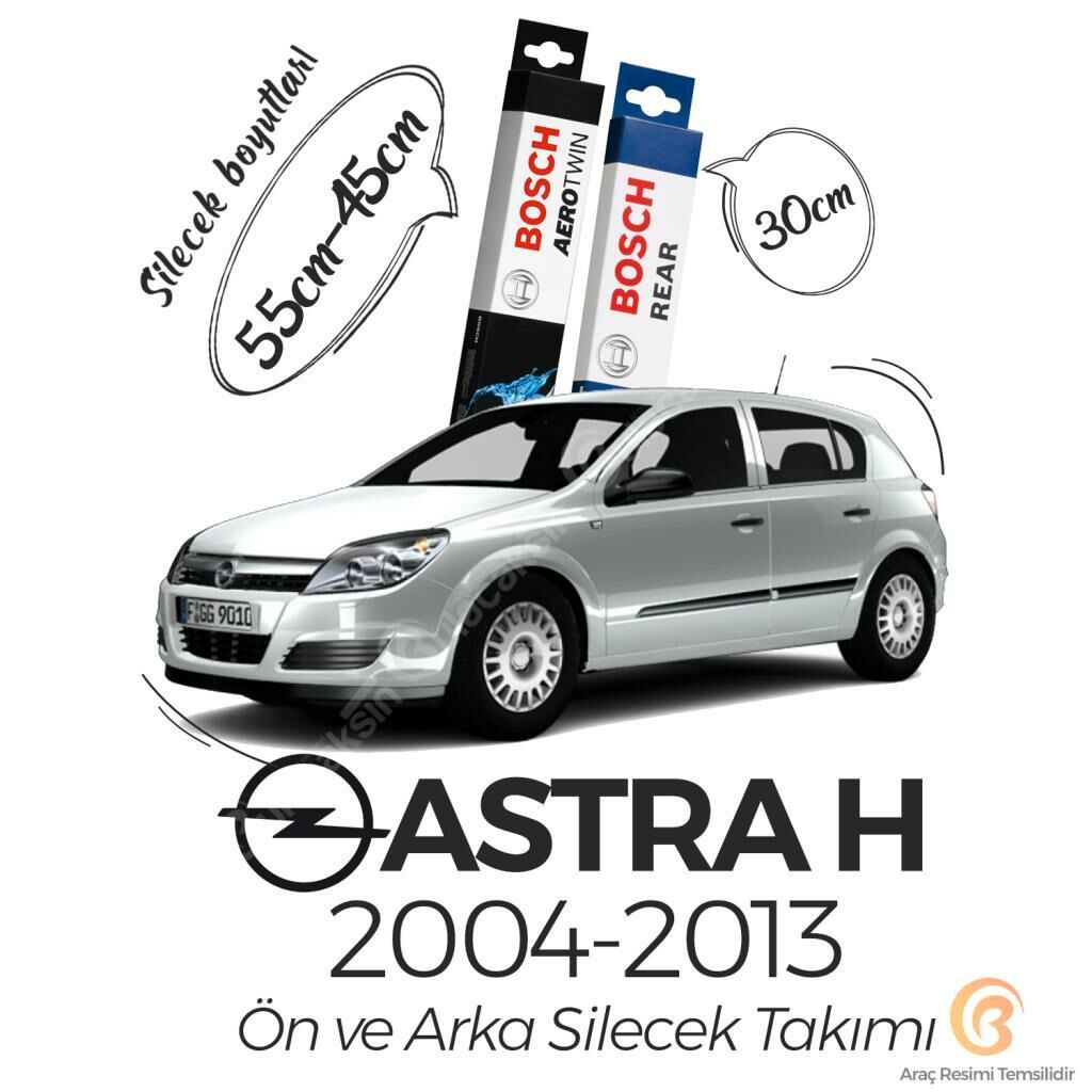 Bosch Aerotwin Ön-Arka Silecek Takımı Opel Astra H 2004 - 2013 ile uyumlu