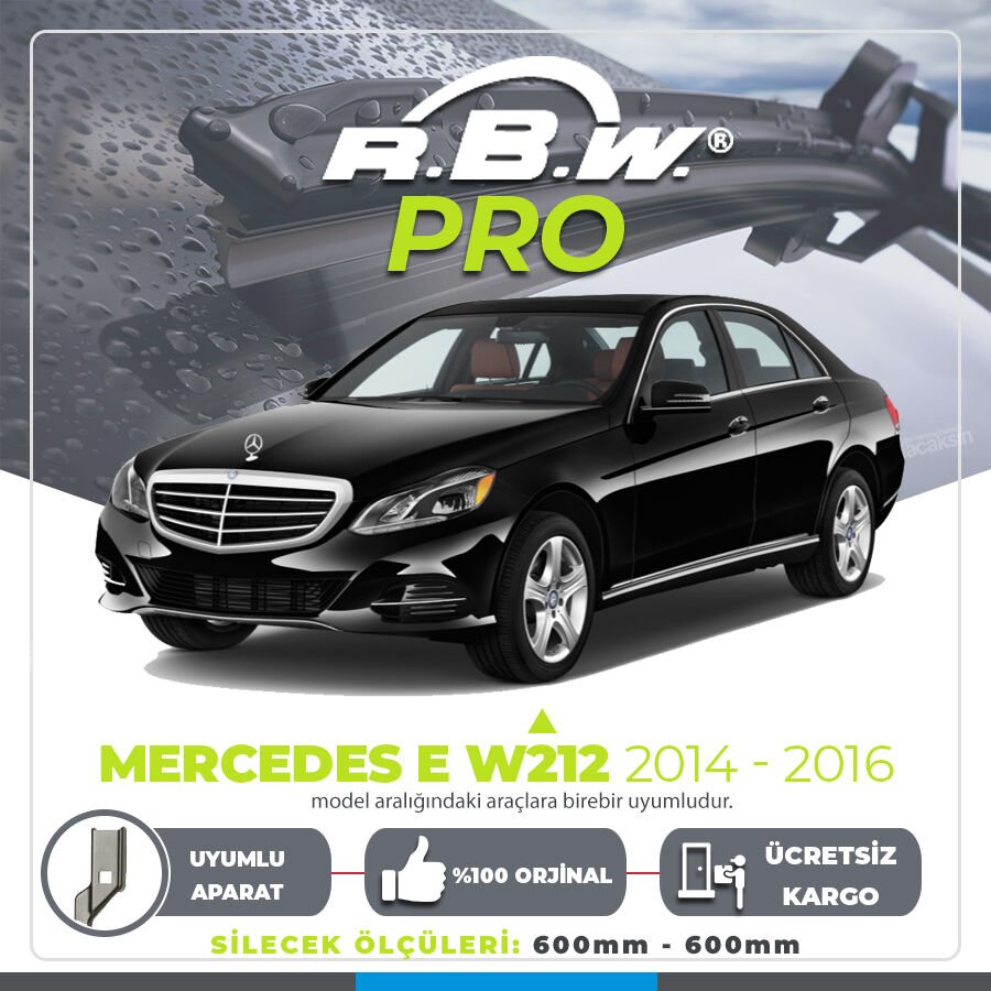 RBW PRO Muz Silecek Takımı Mercedes E W212 2014-2016 ile uyumlu
