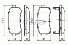 Bosch Arka Fren Balata Takımı 2010-2015 Kia Sportage 1.6 Gdi ile uyumlu