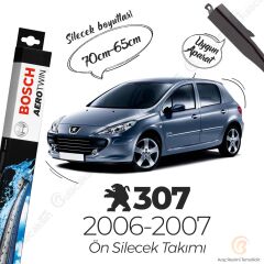 Bosch Aerotwin Muz Silecek Takımı Peugeot 307 2006-2007 ile uyumlu