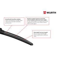 Würth Muz Silecek Takımı Mitsubishi Colt 2004-2008 ile uyumlu