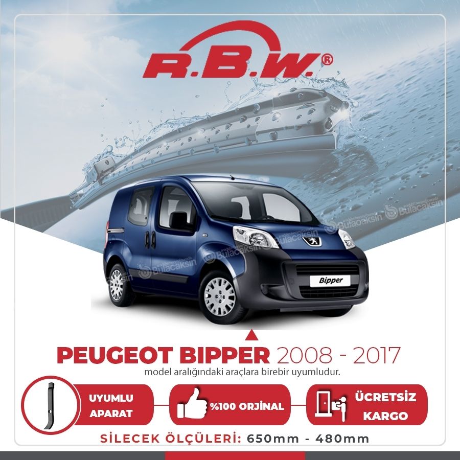 Peugeot Bipper Tepee Muz Silecek Takımı (2008-2017) RBW
