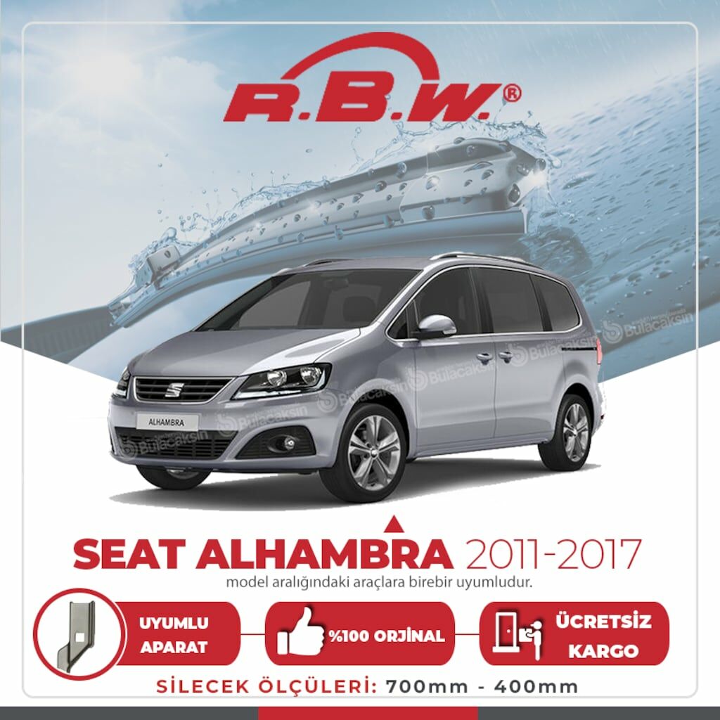 RBW Muz Silecek Takımı Seat Alhambra 2011-2017 ile uyumlu