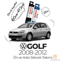 Bosch Aerotwin Ön-Arka Silecek Takımı Volkswagen Golf 6 2008-2012 ile uyumlu