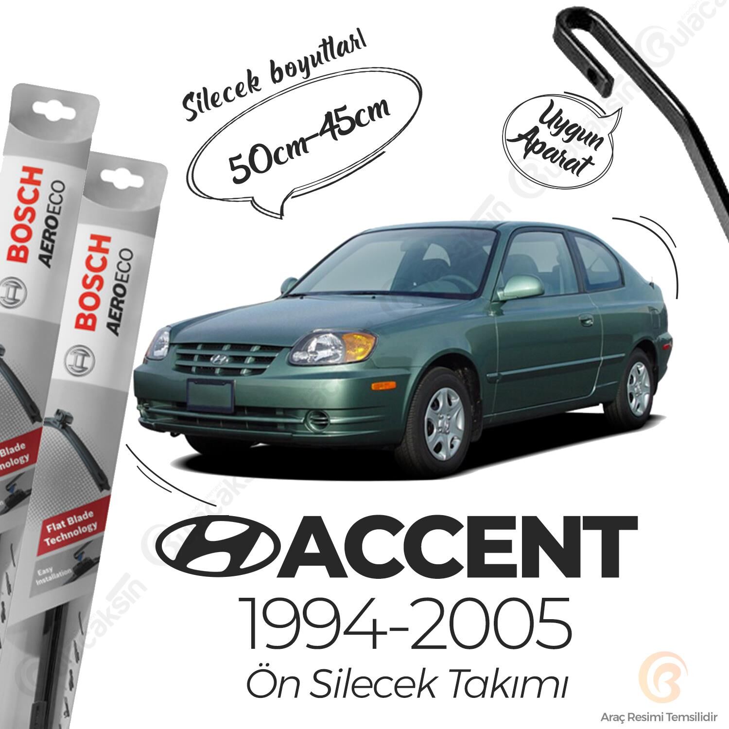 Hyundai Accent Muz Silecek Takımı (1994-2005) Bosch Aeroeco