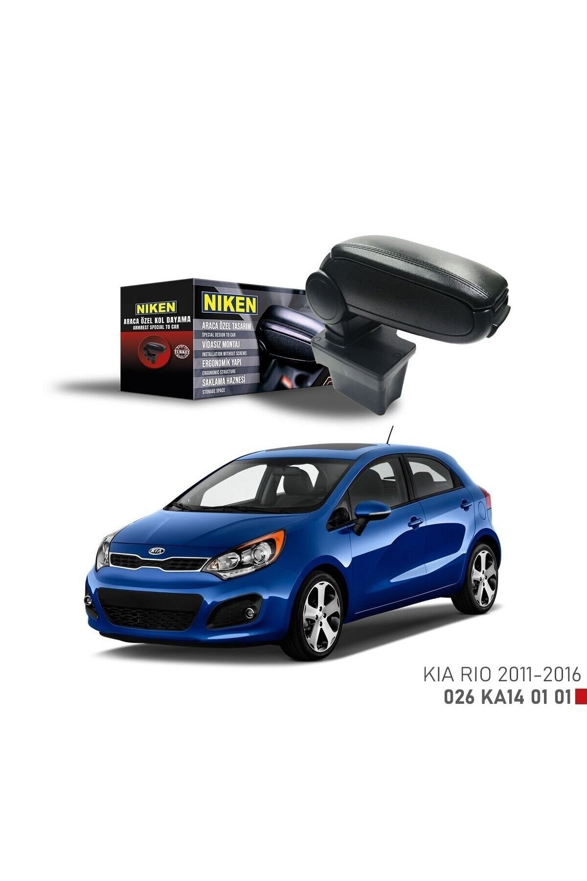 Niken Araca Özel Kol Dayama Kolçak Kia Rio 2011-2016 ile uyumlu