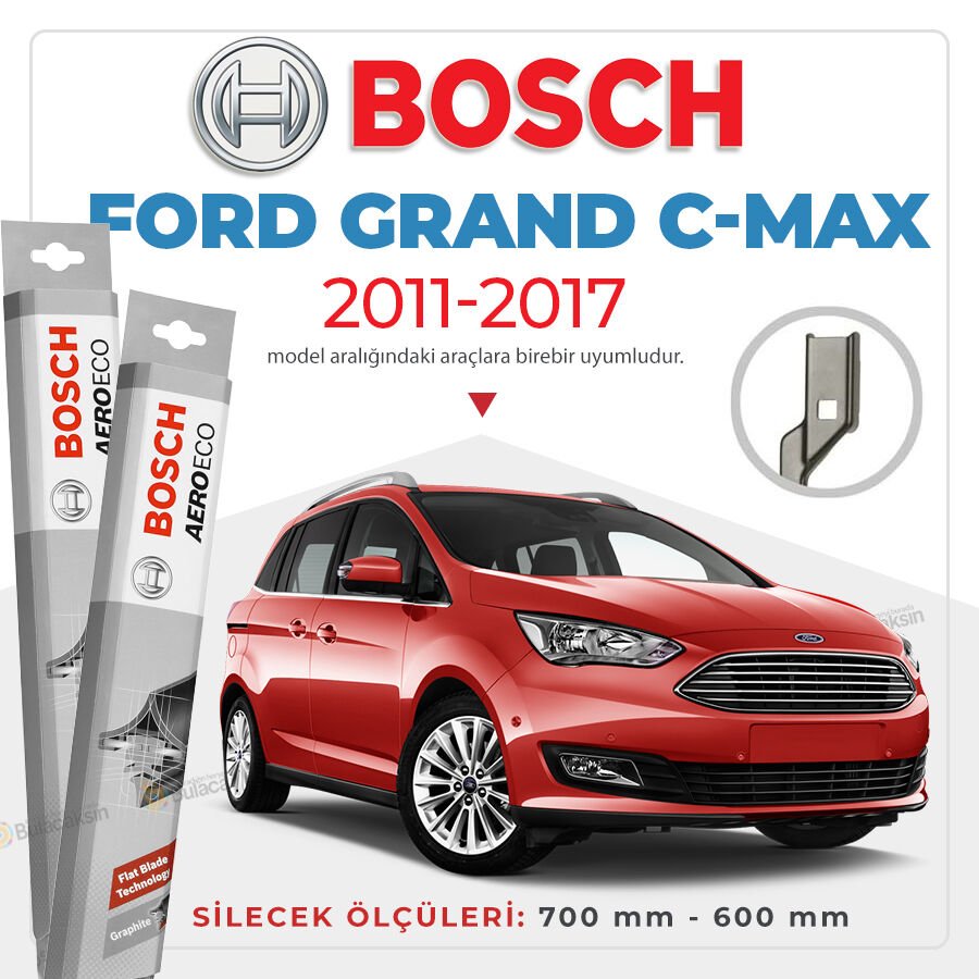 Ford Grand C-Max Muz Silecek Takımı (2011-2017) Bosch Aeroeco
