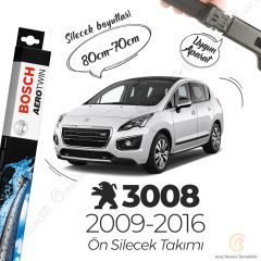 Bosch Aerotwin Muz Silecek Takımı Peugeot 3008 2010-2015 ile uyumlu