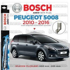 Bosch Aerotwin Muz Silecek Takımı Peugeot 5008 2010-2016 ile uyumlu