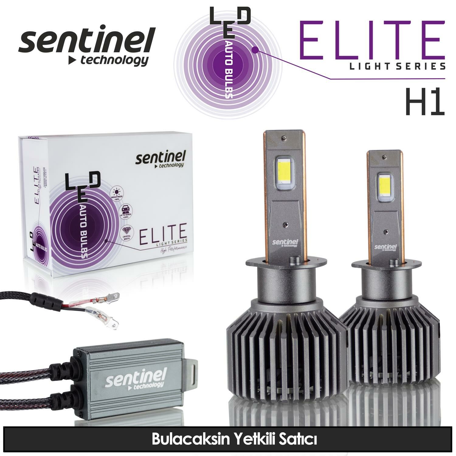 Sentinel Elite H1 Led Xenon Ampülü 65w 12v 12000 Lumen 6500 Kelvin Beyaz Işık