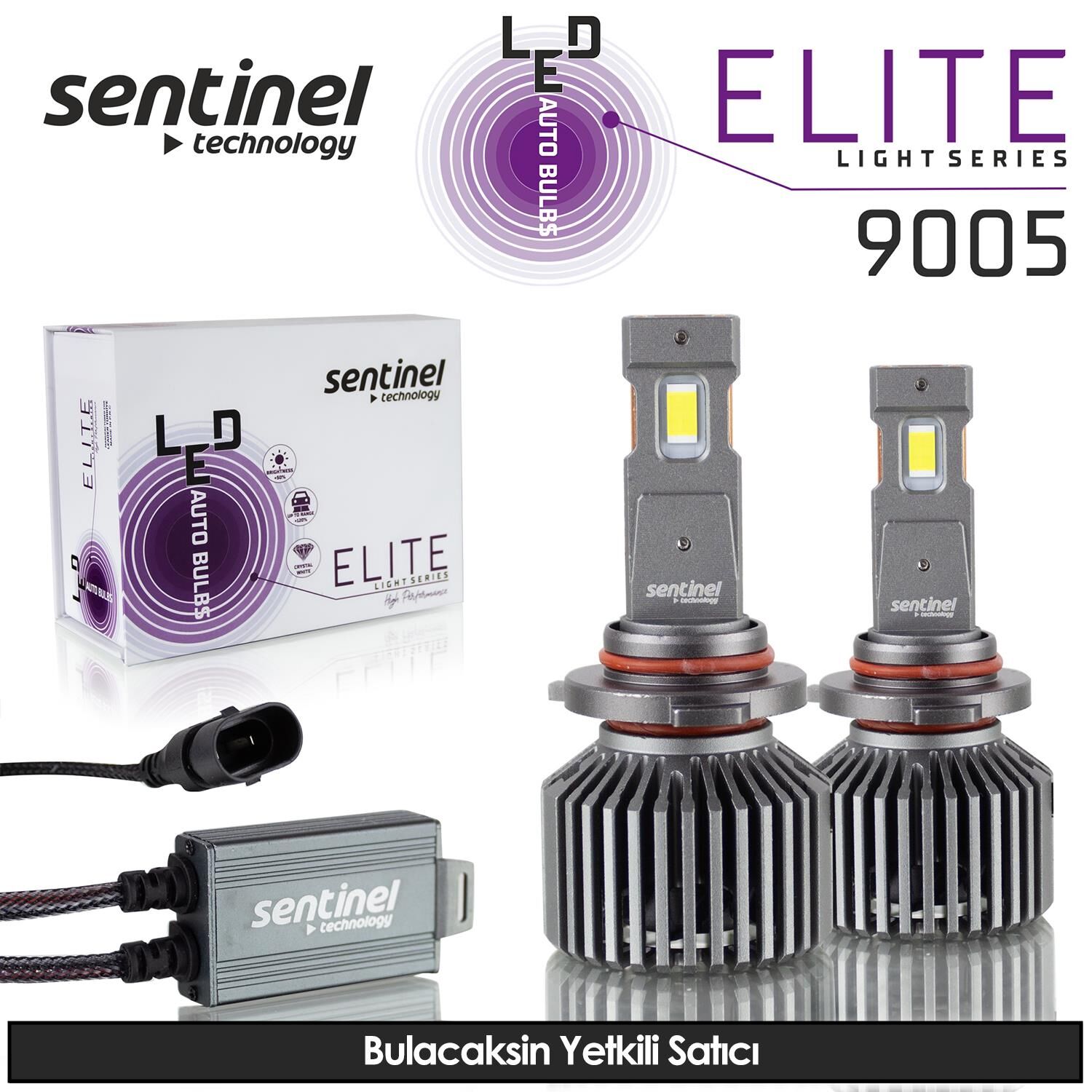 Sentinel Elite HB3-9005 Led Xenon Ampülü 65w 12v 12000 Lumen 6500 Kelvin Beyaz Işık