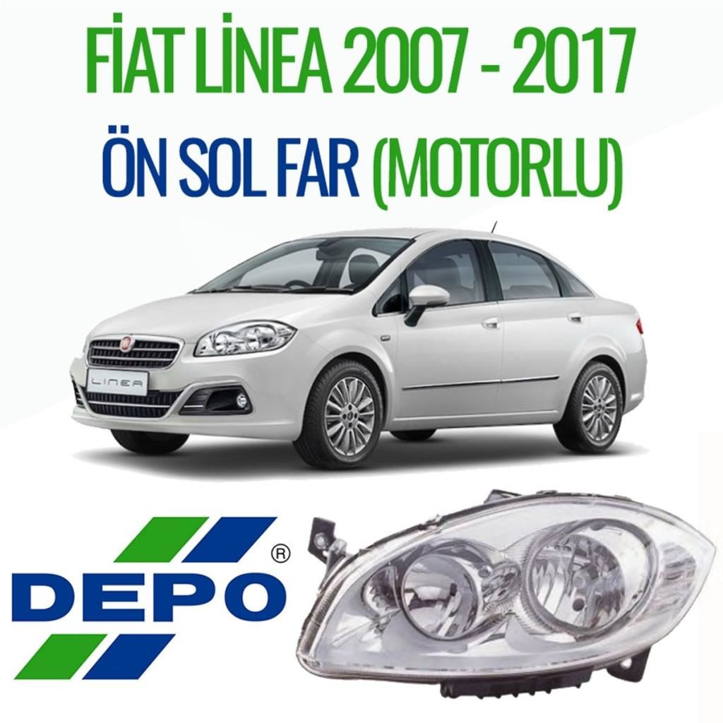 Fiat Linea 2007 ve Sonrası için Sol Far Motorlu