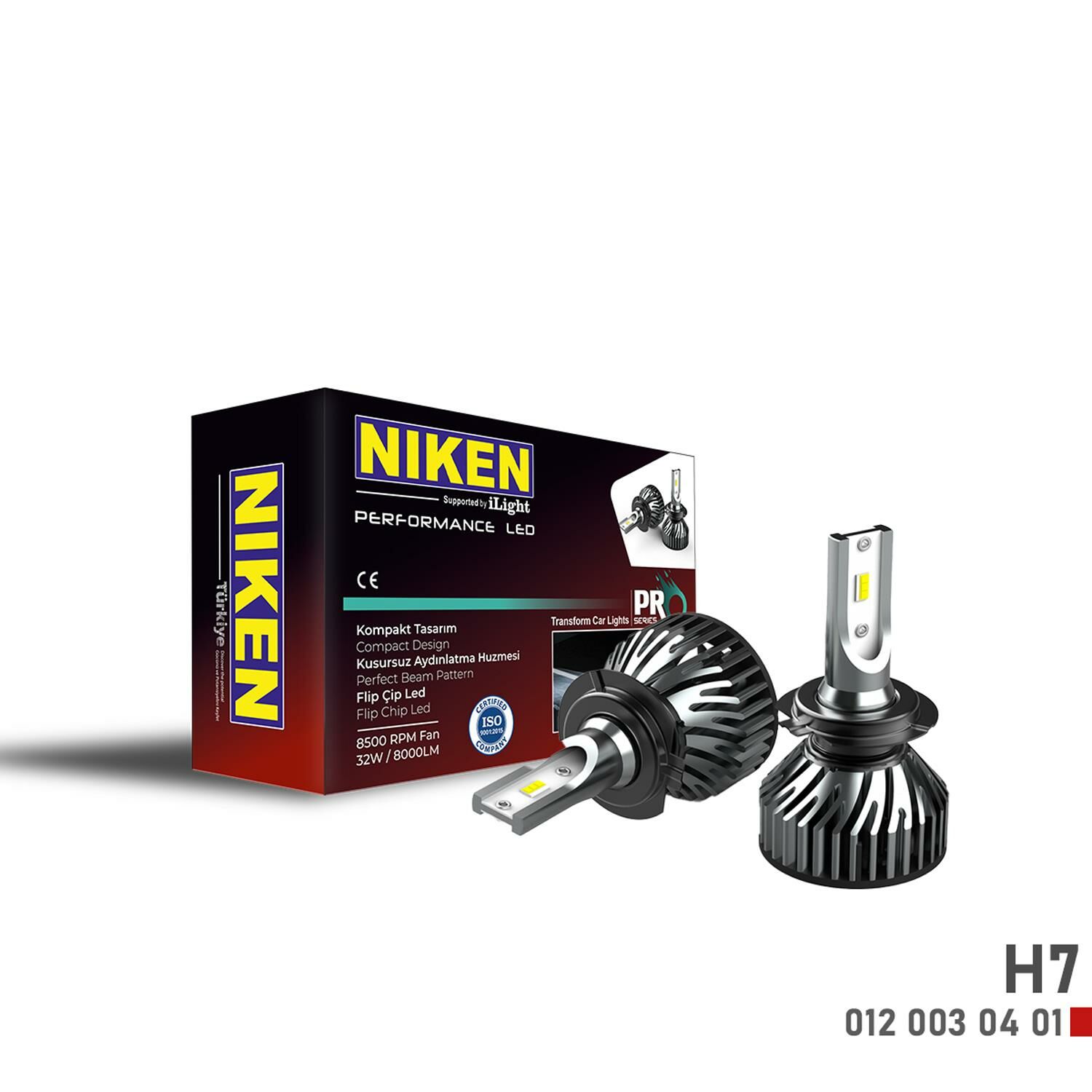 Niken Pro Serisi Flip Led Xenon Zenon H7 6500K - Slim Fan