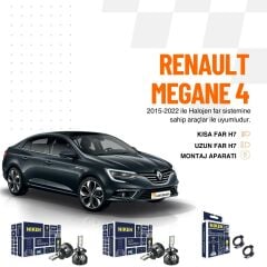 Niken Pro Serisi Renault Megane 4 ile uyumlu Kısa+Uzun Led Xenon Seti