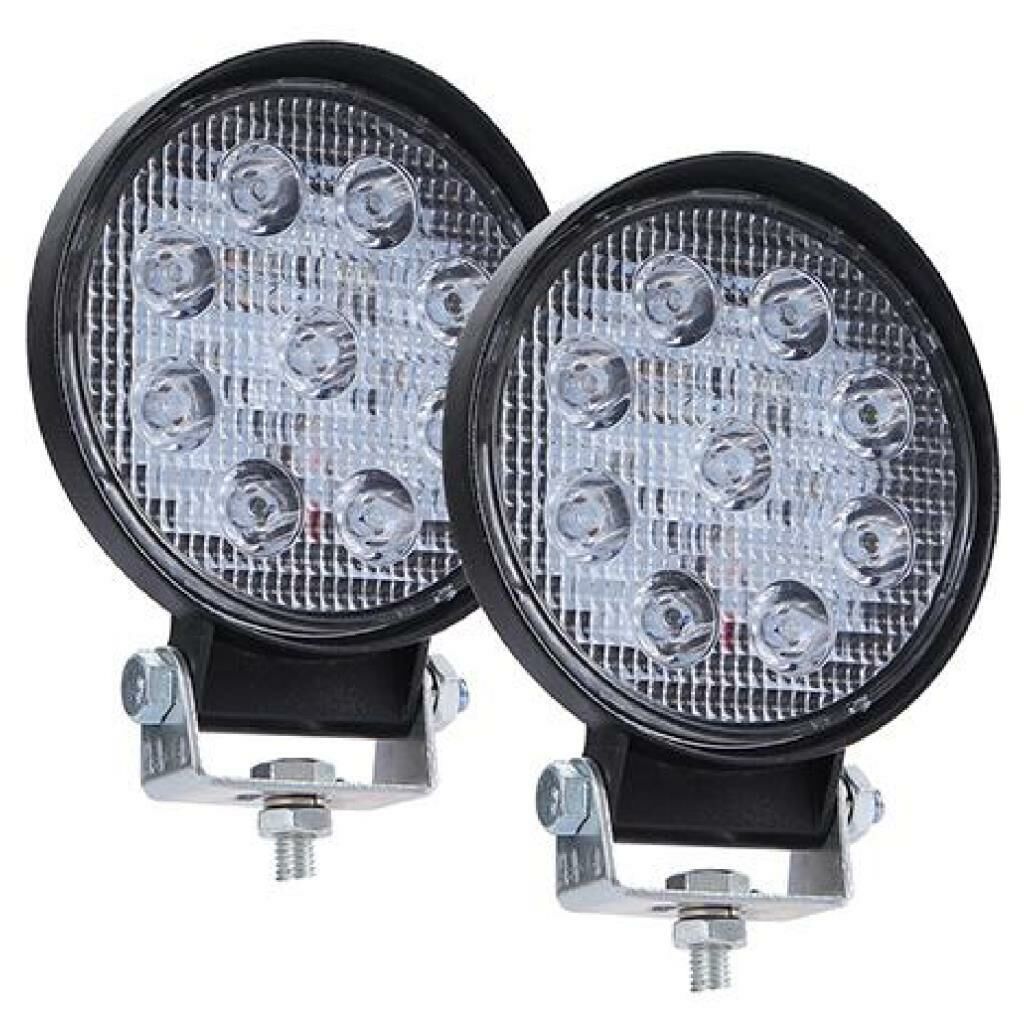 Off Road Gündüz Farı 9 Led Yuvarlak Çalışma Lambası 27W - 2 ADET