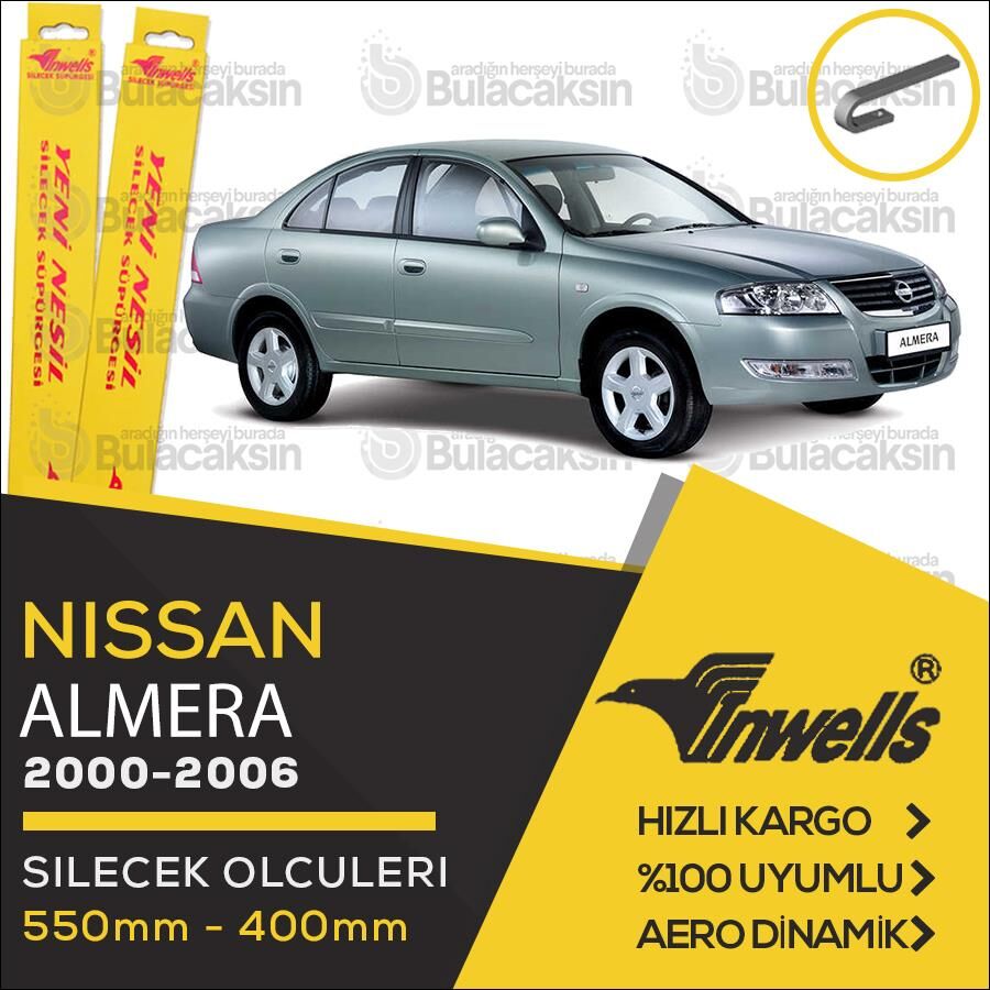 Nissan Almera Muz Silecek Takımı (2000-2006) İnwells