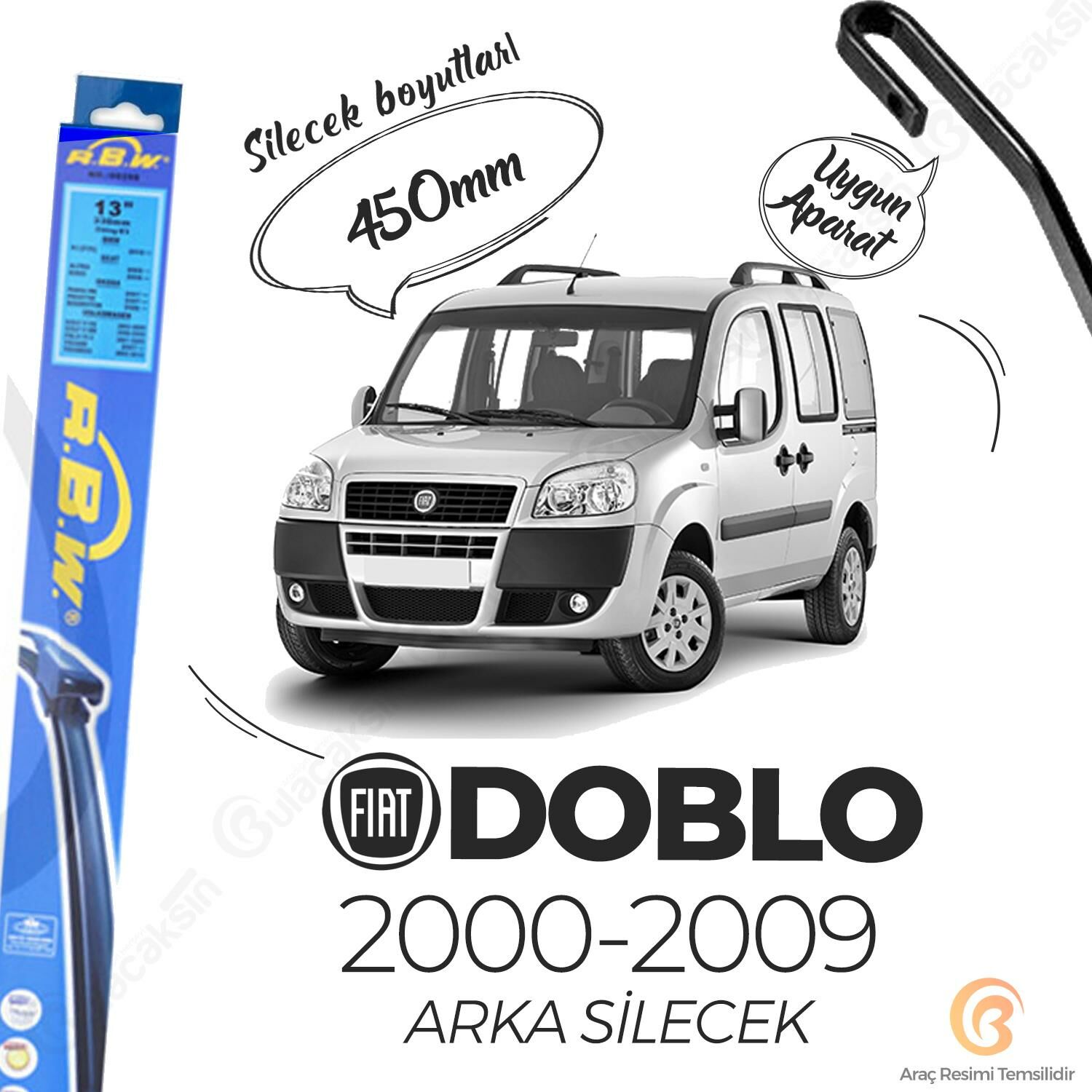 RBW Arka Silecek Fiat Doblo 2000-2009 ile uyumlu