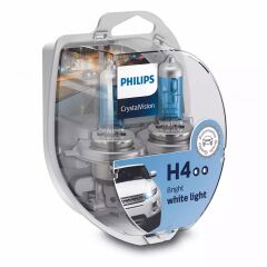 Philips Crystal Vision H4 Ampul 12V 55W 12342CVSM - 2'li Ampul