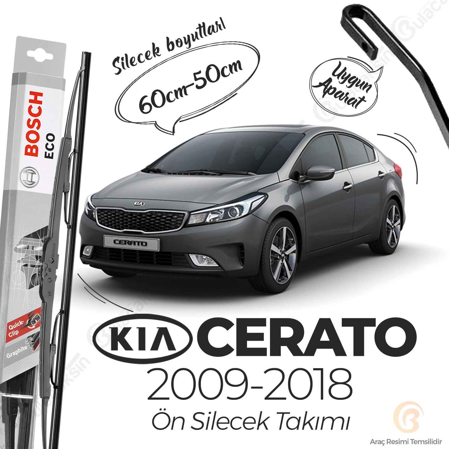 Bosch Eco Ön Silecek Takımı Kia Cerato 2014-2017 ile uyumlu