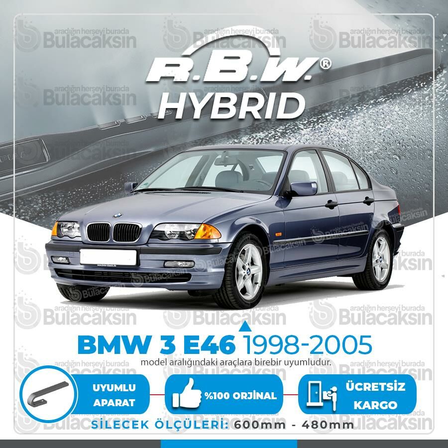 Bmw 3 E46 Ön Silecek Takımı (1998-2005) RBW Hibrit