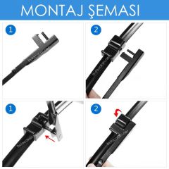 Sentinel Muz Silecek Takımı Opel Astra H Sedan 2007-2013 ile uyumlu