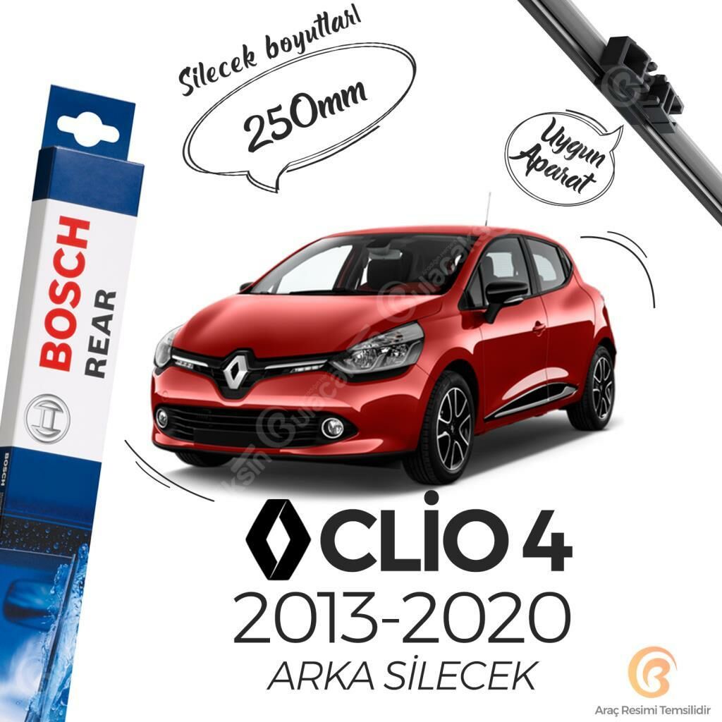 Bosch Rear Arka Silecek Renault Clio 4 2012-2020 ile uyumlu