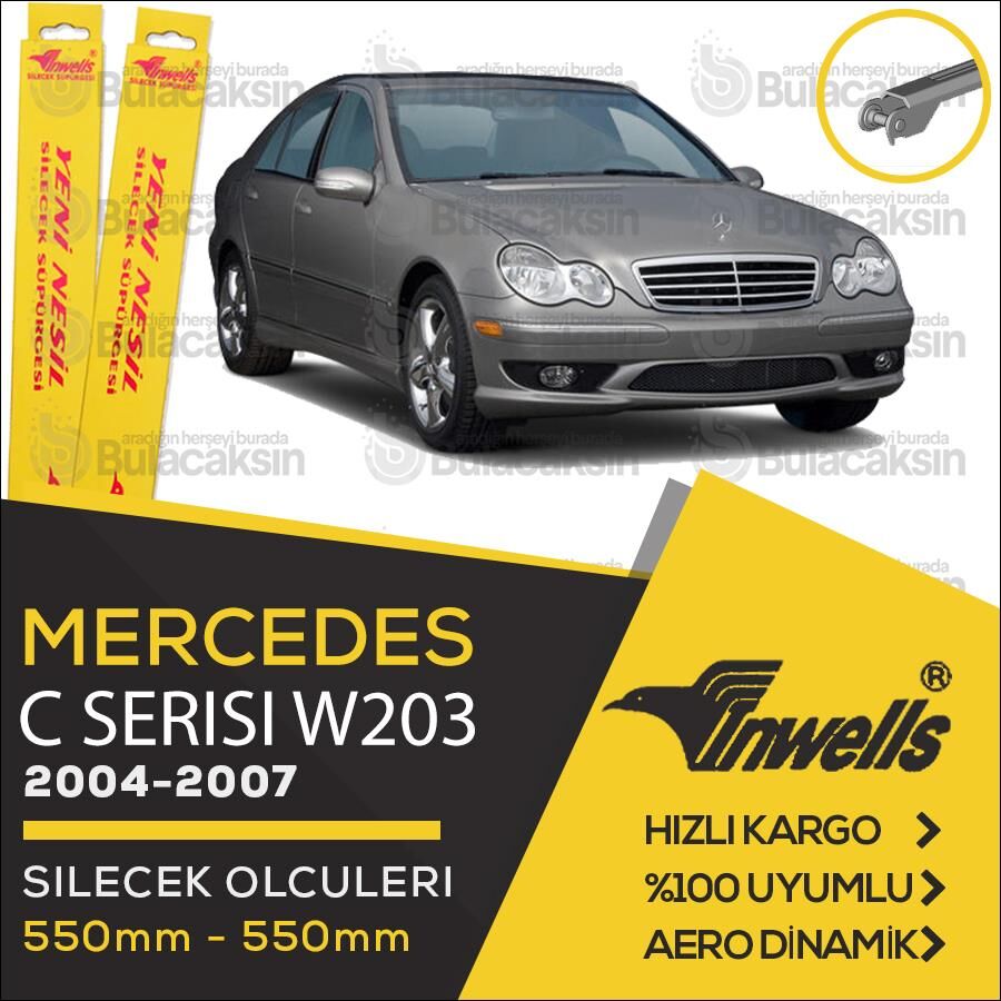 Mercedes C Serisi W203 Muz Silecek Takımı (2004-2007) İnwells