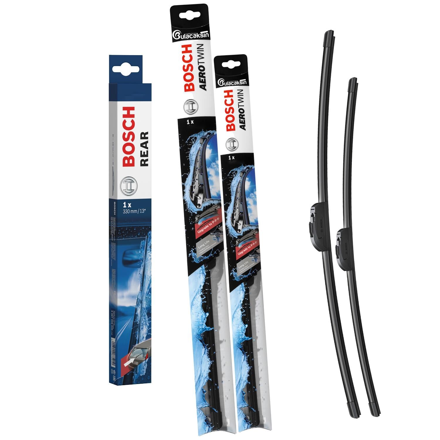 Bosch Aerotwin Ön Arka Silecek Seti Toyota Auris 2007-2012 ile uyumlu