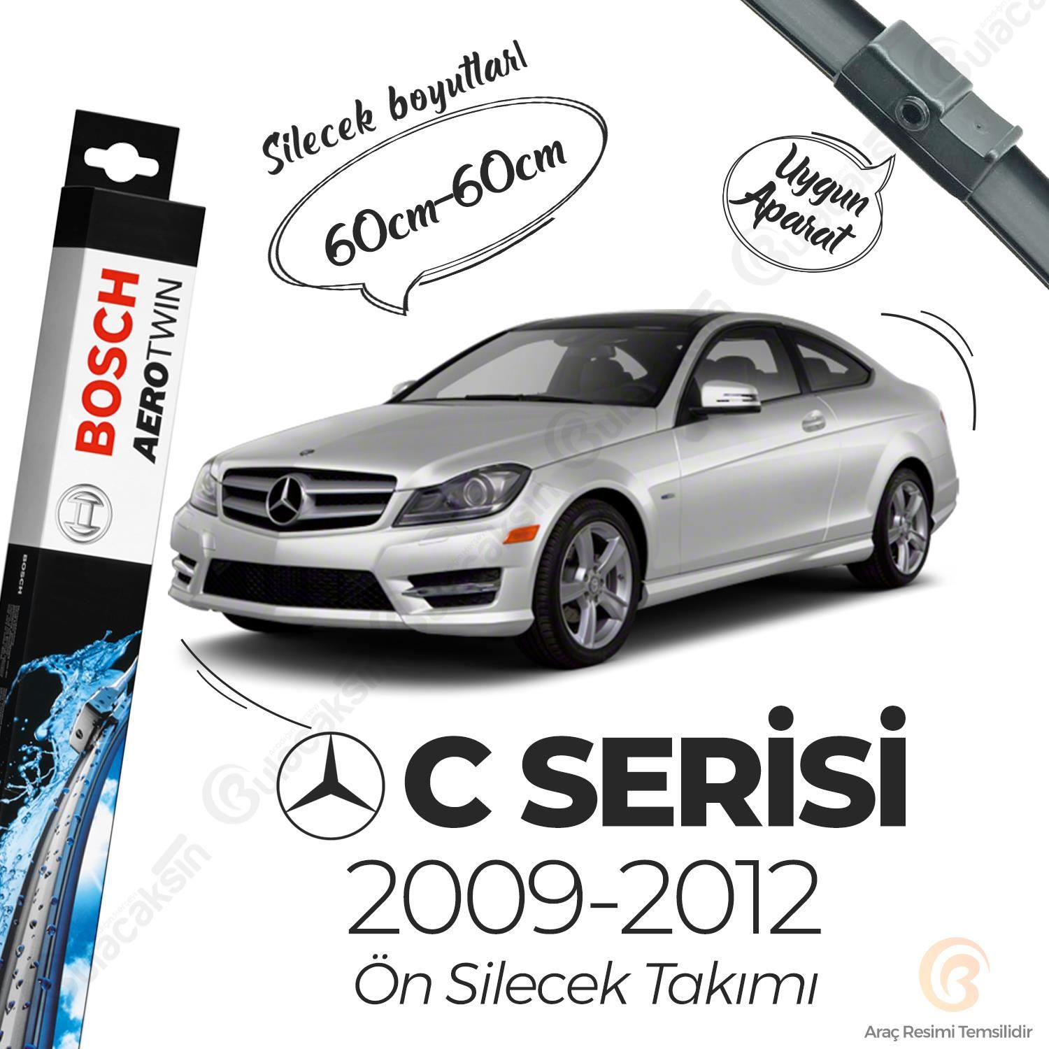 Bosch Aerotwin Muz Silecek Takımı Mercedes C W204 Ön 2009-2012 ile uyumlu