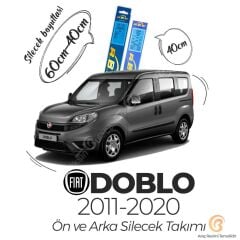 RBW Arka ve Ön Silecek Seti Fiat Doblo 2011-2020 ile uyumlu