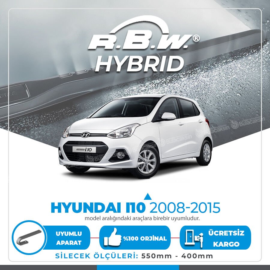 Hyundai i10 Ön Silecek Takımı (2008-2015) RBW Hibrit