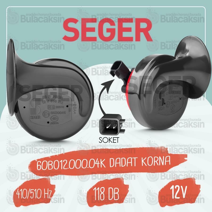 Citroen C3 Seger Dadat Korna DELPHI 1541 SOKETLİ 12V 335 Hz 118Db
