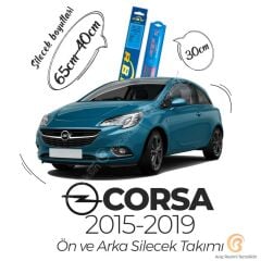 RBW Ön ve Arka Silecek Seti Opel Corsa E 2014-2019 ile uyumlu